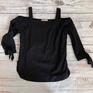 Off the shoulder Philosophy tie shirt